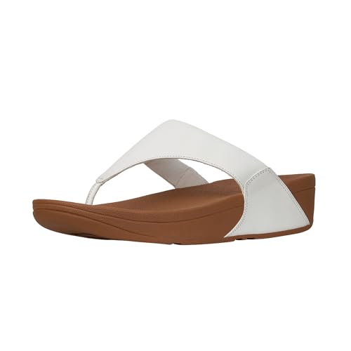 Fitflop Damen LULU TOE POST - LEATHER Zehenstütze Sandalen, Weiß (Urbanweiß 024), 42 EU von Fitflop
