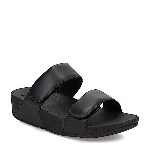 Fitflop Damen Lulu Verstellbare Ledergleiter Schiebe-Sandalen, Schwarz, 39 EU von Fitflop