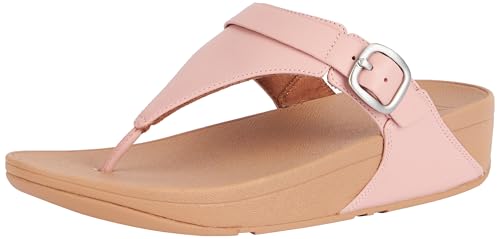 Fitflop Damen Lulu Verstellbare Zehentrenner aus Leder Sandale, Rose, 41 EU von Fitflop