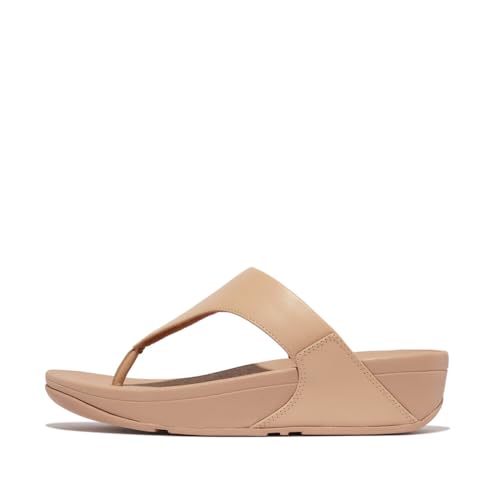 Fitflop Damen Lulu Zehensteg aus Leder Sandale, beige, 41 EU Fitflop Damen Lulu Zehensteg aus Leder Sandale, beige, 41 EU von Fitflop
