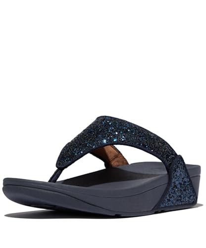 Fitflop Damen Lulu Zehensteg mit Glitzer Flipflop, Schwarz Glitter, 37.5 EU von Fitflop