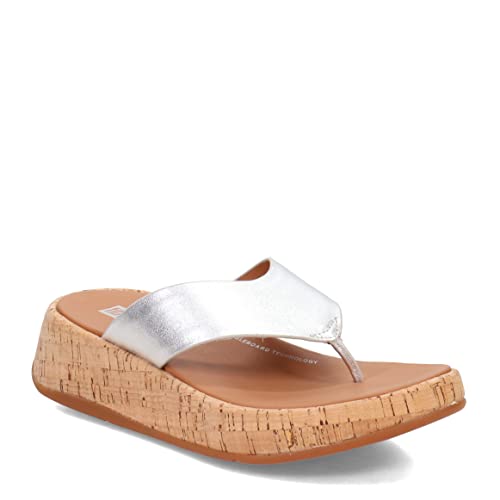 Fitflop Damen Mwb Zehensteg Flache Sandale, Silber, 41 EU von Fitflop