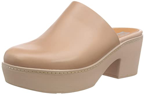 Fitflop Damen Pilar Leather Platform Mules Hausschuh, Beige, 39 EU von Fitflop