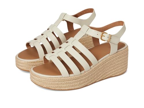 Fitflop Damen Platfforms Espadr. Leather Fisherman Wedge Sandals Keilsandale, beige, 42 EU von Fitflop