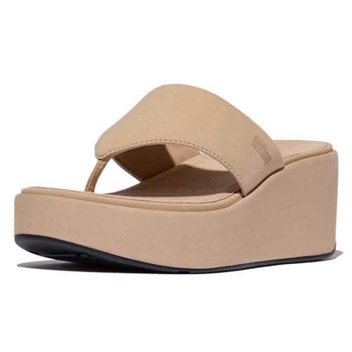 Fitflop Damen Platfforms Wedge Toe-Post Sandals Keilsandale, beige, 42 EU von Fitflop