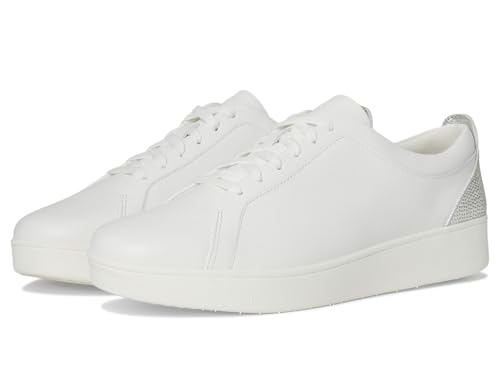 Fitflop Damen Rally Crystal-backtab Leather Sneakers Schuh, Urban White Silver, 38.5 EU Fitflop Damen Rally Crystal-backtab Leather Sneakers Schuh, Urban White Silver, 38.5 EU von Fitflop