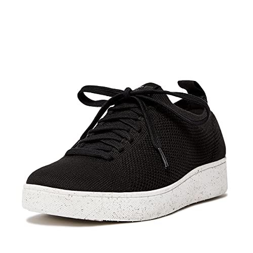 Fitflop Damen Rally E01 Multiknit Sneaker, Schwarz, 37.5 EU von Fitflop