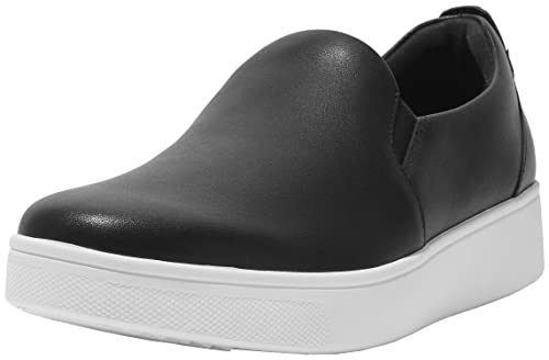 Fitflop Damen Rally Leather Slip On Skate Sneakers Sneaker, Black, 37 EU von Fitflop