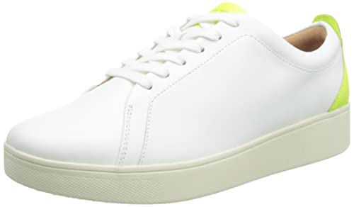 Fitflop Damen Rally Tennis Neon Pop Sneaker, Urban White Electric Yellow, 36 EU von Fitflop