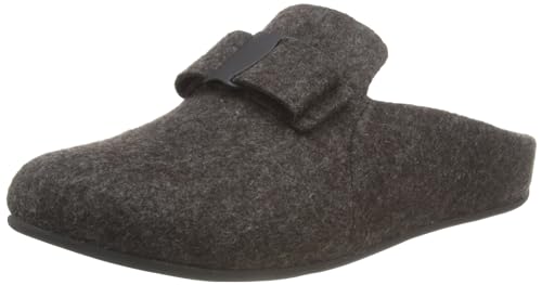 Fitflop Damen Shuv Cushy Filzpantoffeln Hausschuh, Schwarz, 38 EU von Fitflop