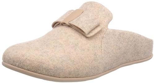 Fitflop Damen Shuv Cushy Filzpantoffeln Hausschuh, beige, 36 EU von Fitflop