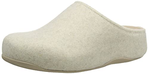 Fitflop Damen Shuv Felt Hausschuh, Natur, 41 EU von Fitflop