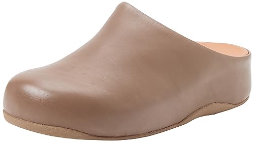 Fitflop Damen SHUV Leather Holzschuh, Minky Grey, 43 EU von Fitflop