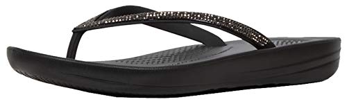 Fitflop Damen Sparkle Classic Iqushion Ergonomische Sandalen, Schwarz (Black), 42 EU von Fitflop