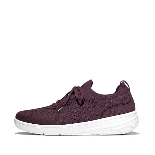 Fitflop Damen Super-q Crystal-Trim Knit Slip-on Laced Sneakers Sneaker, Plumberry, 40 EU Fitflop Damen Super-q Crystal-Trim Knit Slip-on Laced Sneakers Sneaker, Plumberry, 40 EU von Fitflop