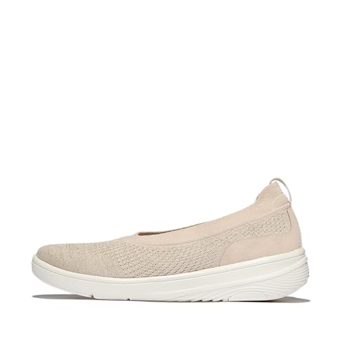 Fitflop Damen Super-q Knit Ballet Flats Ballerinas, Stone Beige Platino, 38.5 EU Fitflop Damen Super-q Knit Ballet Flats Ballerinas, Stone Beige Platino, 38.5 EU von Fitflop