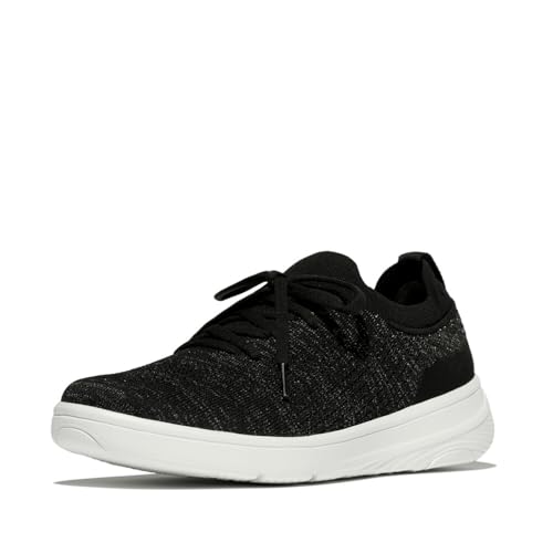 Fitflop Damen Super-q Knit Slip-on Laced Sneakers Sneaker, Black Silvereen, 36 EU Fitflop Damen Super-q Knit Slip-on Laced Sneakers Sneaker, Black Silvereen, 36 EU von Fitflop
