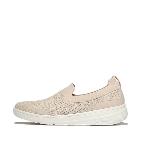 Fitflop Damen Super-q Knit Slip-ons Sneaker, Stone Beige Platino, 38.5 EU Fitflop Damen Super-q Knit Slip-ons Sneaker, Stone Beige Platino, 38.5 EU von Fitflop