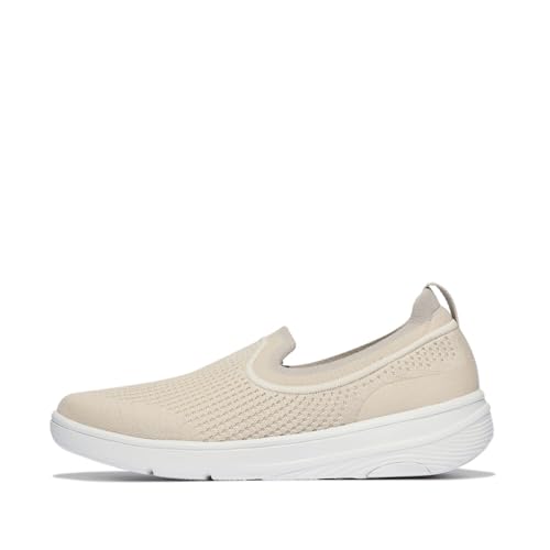 Fitflop Damen Super-q Knit Slip-ons Sneaker, beige, 41 EU Fitflop Damen Super-q Knit Slip-ons Sneaker, beige, 41 EU von Fitflop