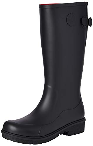 Fitflop Damen WONDERWELLY Tall Gummistiefel, All Black, 38 EU von Fitflop