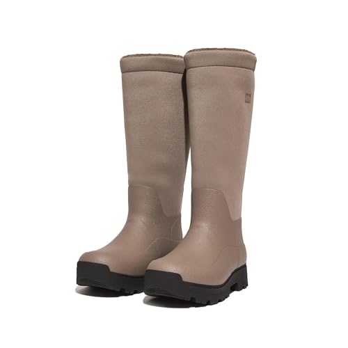 Fitflop Damen Wonder Welly-Extra Performance Roll Down Gummistiefel, Minky Grey, 43 EU von Fitflop