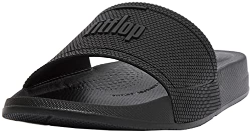 Fitflop Damen iQUSHION Slides Flipflop, All Black, 39 EU von Fitflop