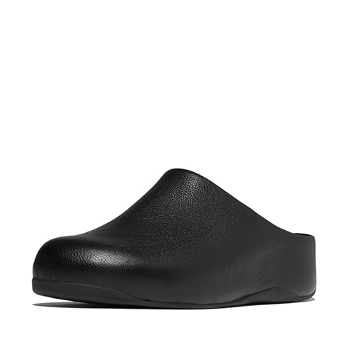 Fitflop Damen SHUV Leather Clogs, Black, 37 EU von Fitflop