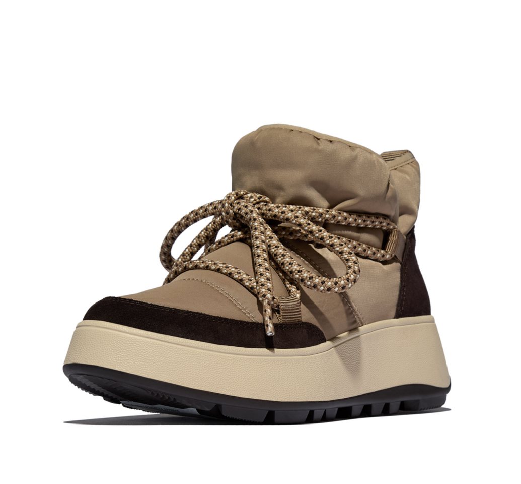 Fitflop F-MODE WATERRESISTANT BIOFLEECE MESH FLATFORM Stiefelette Taupe von Fitflop