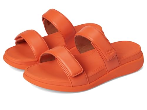 Fitflop F-Mode Go Adjustable Flatform Two-Bar Slides Oranje Oranje - Größe 41 von Fitflop