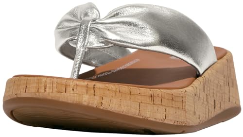 Fitflop F-Mode Leather-Twist Flatform Toe-Thongs Slides EU 39 von Fitflop
