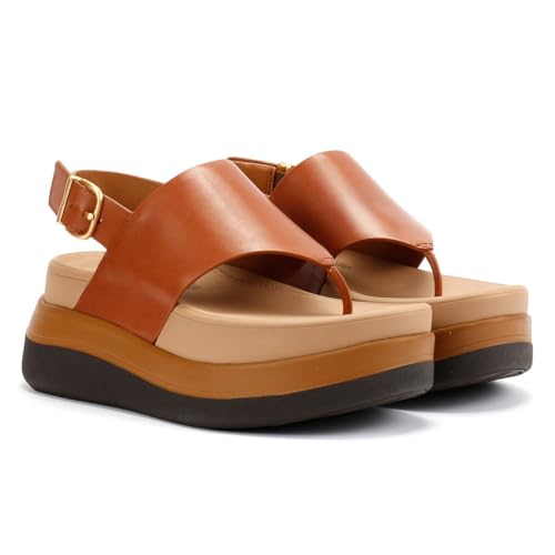 Fitflop F-Mode Leder Damen Deep Tan Sandalen, braun, 36 EU von Fitflop