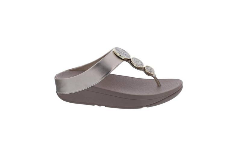 Fitflop FitFlop Halo Bead-Circle Metallic Toe-Post Sandals Metallic Light Beig Pantolette von Fitflop