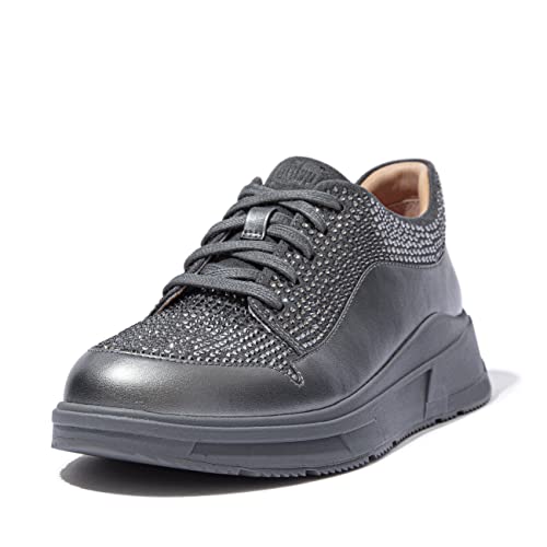 Fitflop Freya Crystal Embellished Sneakers Pewter Grey (Size: 37) Pewter Grey 37 von Fitflop