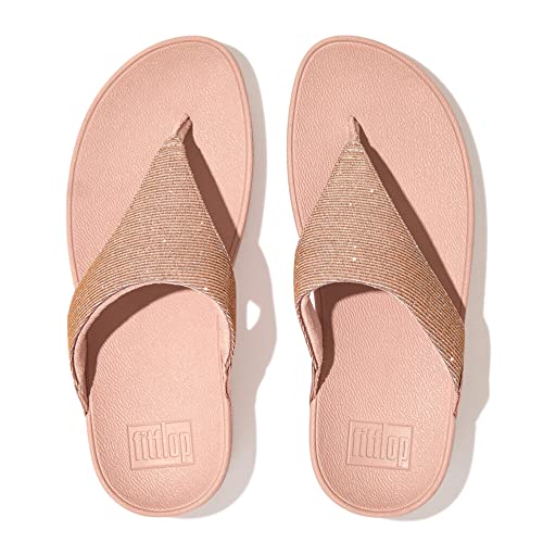 Fitflop GEMÜTLICH SLIPPER ERGONOMICA DAMEN LULU SHIMMERLUX TOE-POST ROSA talla 39 von Fitflop