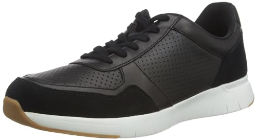 Fitflop Herren ANATOMIFLEX Mens Leather-Mix Sneakers Sneaker, Schwarz, 47 EU von Fitflop