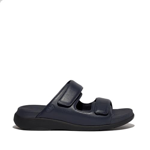 Fitflop Herren F-Mode Go Mens Adjustable Two-bar Slides Sandale, Navy, 43 EU von Fitflop
