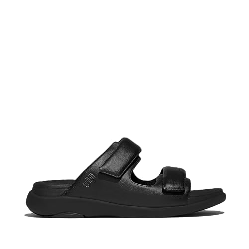 Fitflop Herren F-Mode Go Mens Adjustable Two-bar Slides Schiebe-Sandalen, Schwarz, 45 EU von Fitflop