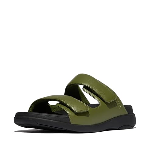 Fitflop Herren F-Mode Go Mens Adjustable Two-bar Slides Schiebe-Sandalen, laubgrün, 44.5 EU von Fitflop