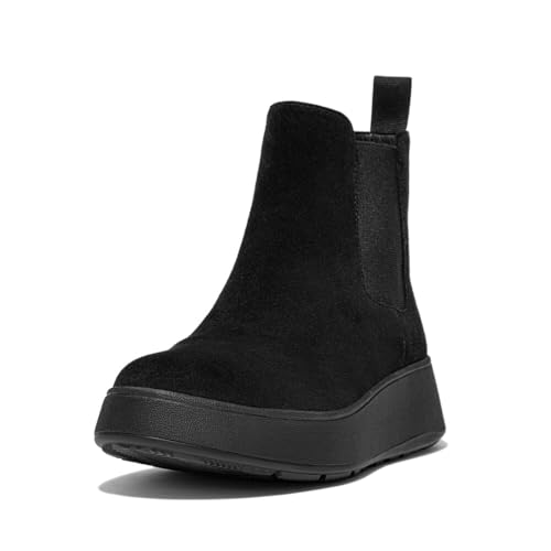 Fitflop Herren F-Mode Wildleder Flatform Chelsea Boots Stiefelette, Schwarz, 43 EU von Fitflop