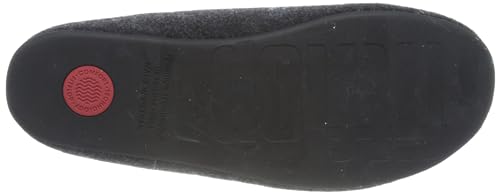 Fitflop Herren Fm1-090-100 Shuv Shearling gef tterte Wildleder Hausschuhe, Schwarz, 44 EU von Fitflop