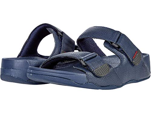 Fitflop Herren Gogh MOC Slide-Leather Sandalen, Midnight Navy, 44 EU von Fitflop