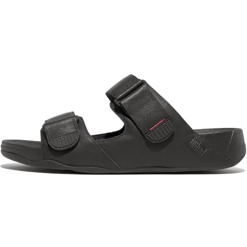 Fitflop Herren Gogh MOC Slide-Leather Sandalen, Schwarz (All Black), 41 EU von Fitflop