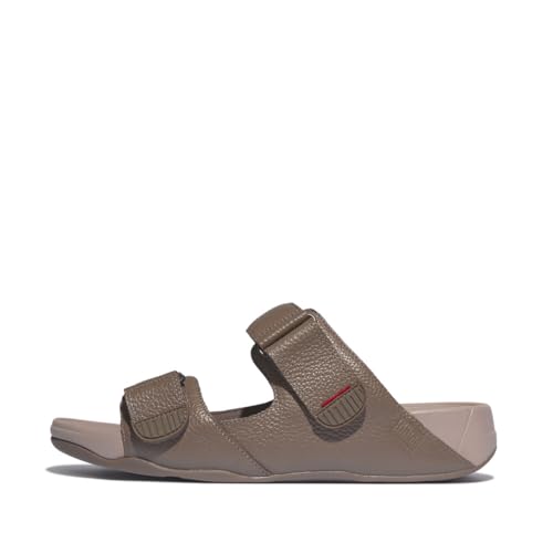 Fitflop Herren Gogh Moc Slide In Leather Schiebe-Sandalen, walnuss, 39.5 EU Weit von Fitflop