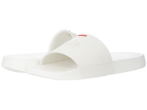 Fitflop Herren IQUSHION Ergonomic Pool Slide Flipflop, Weiß (Bright White), 47 EU von Fitflop