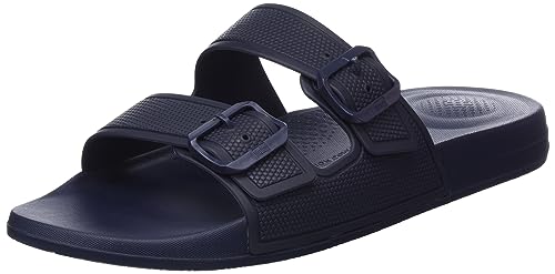 Fitflop Herren Iqushion Two Bar Adjustable Slide Schiebe-Sandalen, Midnight Navy (Marineblau), 42 EU von Fitflop
