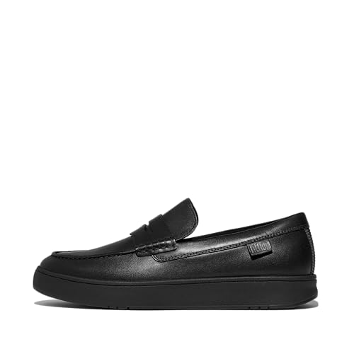 Fitflop Herren Rally Mens Leather Penny Loafers Slipper, Schwarz, 46 EU von Fitflop