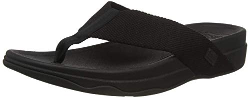 Fitflop Herren Surfer Toe Post-Plain Webbing Zehentrenner, Schwarz (Black), 42 EU von Fitflop