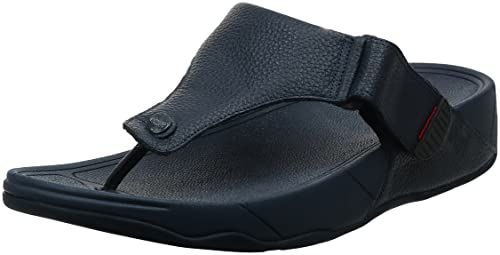 Fitflop Herren TRAKK II Toe Post-Leather Sandalen, Midnight Navy, 41 EU von Fitflop