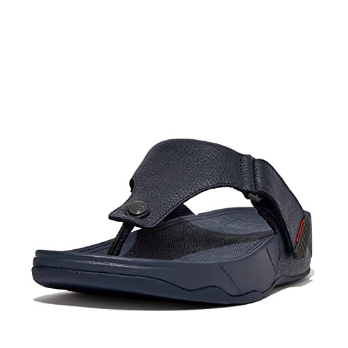Fitflop Herren TRAKK II Toe Post-Leather Sandalen, Midnight Navy, 47 EU von Fitflop