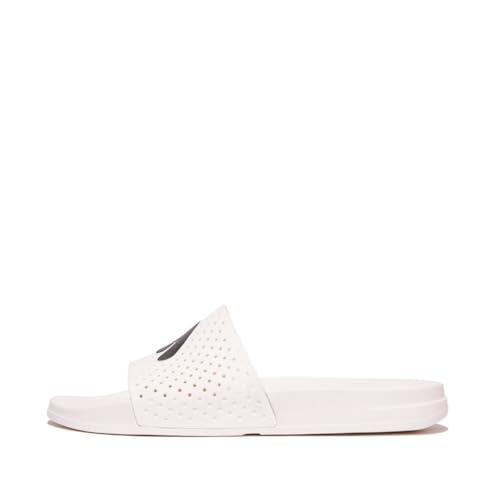 Fitflop Iqushion Herren-Poolrutsche mit Pfeilmotiv Schiebe-Sandalen, Urban White, 42 EU von Fitflop